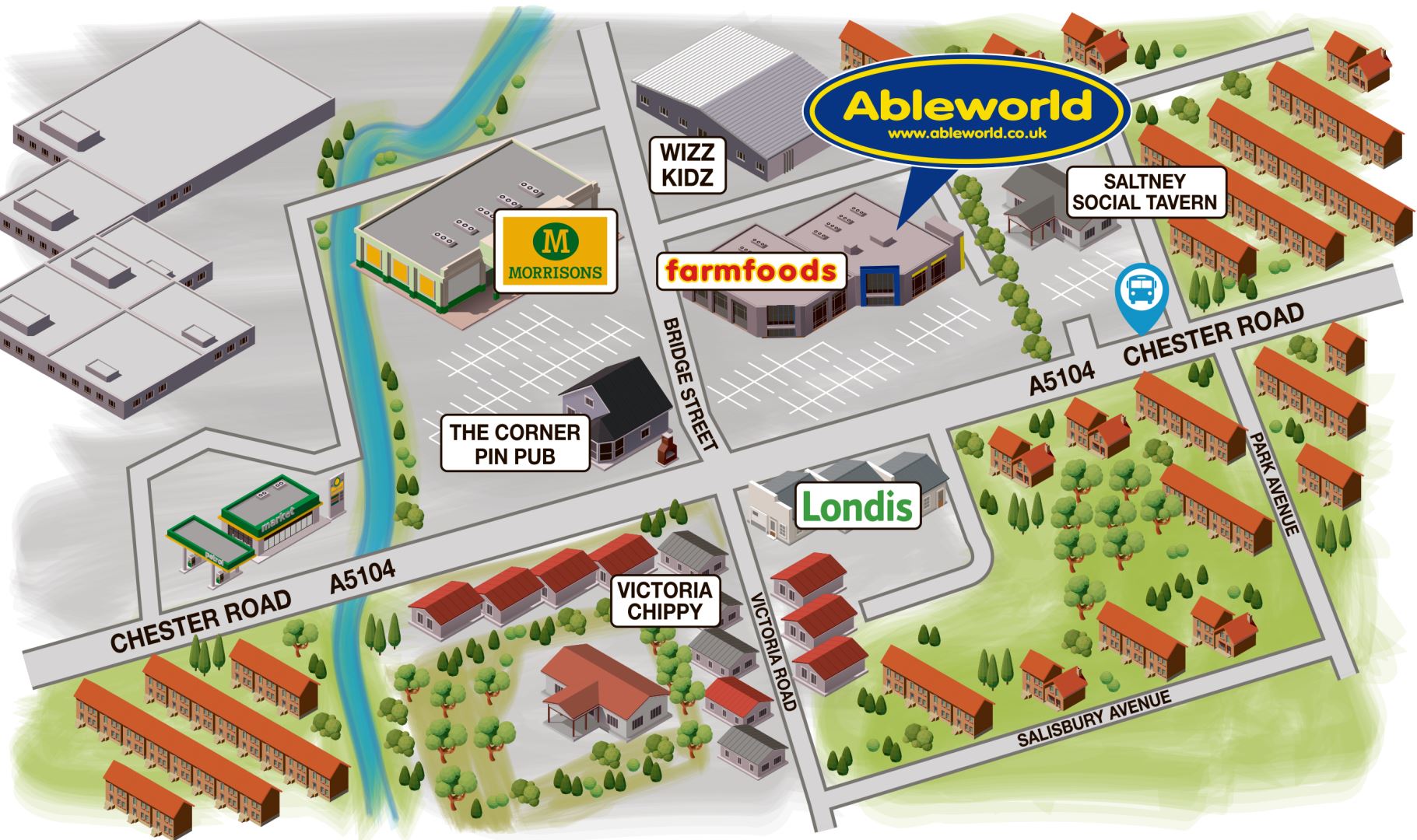 Ableworld Chester Map